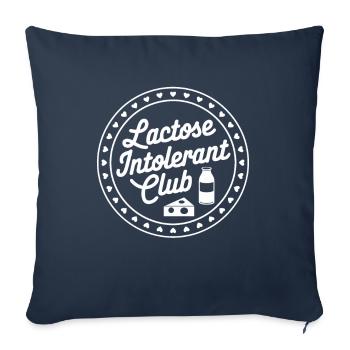 Lactose intolerance Lactose intolerant - Sofa pillowcase 17,3'' x 17,3'' (45 x 45 cm) - navy - Front
