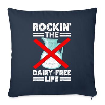 Lactose intolerance Lactose intolerant - Sofa pillowcase 17,3'' x 17,3'' (45 x 45 cm) - navy - Front