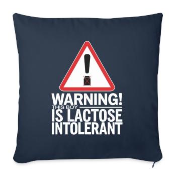 Lactose intolerance Lactose intolerant - Sofa pillowcase 17,3'' x 17,3'' (45 x 45 cm) - navy - Front