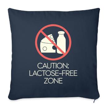 Lactose intolerance Lactose intolerant - Sofa pillowcase 17,3'' x 17,3'' (45 x 45 cm) - navy - Front