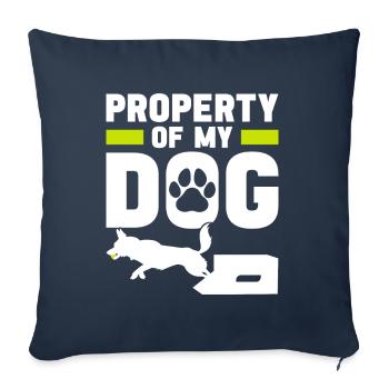 Flyball Sports canins - Housse de coussin décorative 45 x 45 cm - bleu marine - Devant