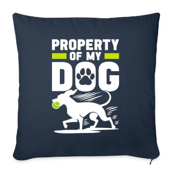 Flyball Hundesport - Sofakissenbezug 45 x 45 cm - Navy - Vorne