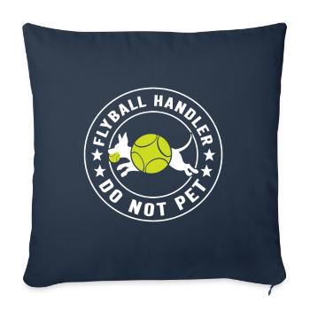 Flyball Hundesport - Sofakissenbezug 45 x 45 cm - Navy - Vorne