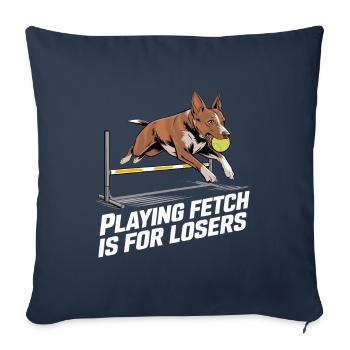 Flyball Hundesport - Sofakissenbezug 45 x 45 cm - Navy - Vorne