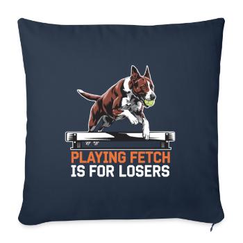 Flyball Hundesport - Sofakissenbezug 45 x 45 cm - Navy - Vorne