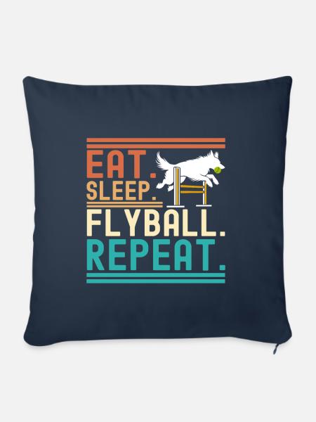 Flyball Dog Sports - Sofa pillowcase 17,3'' x 17,3'' (45 x 45 cm) - navy