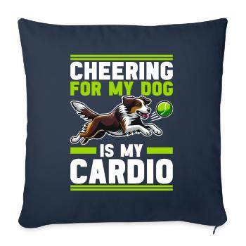 Flyball Hundesport - Sofakissenbezug 45 x 45 cm - Navy - Vorne