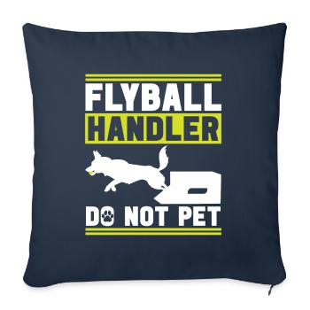 Flyball Sports canins - Housse de coussin décorative 45 x 45 cm - bleu marine - Devant