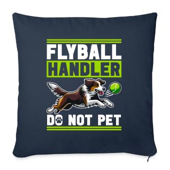 Flyball Sports canins - Housse de coussin décorative 45 x 45 cm - bleu marine - Devant