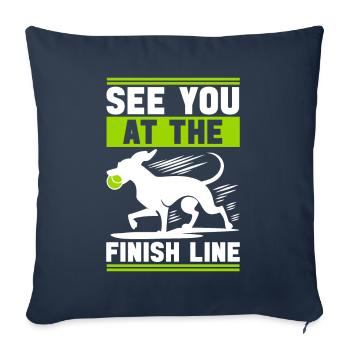 Flyball Hundesport - Sofakissenbezug 45 x 45 cm - Navy - Vorne