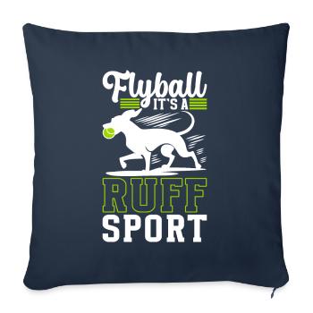 Flyball Hundesport - Sofakissenbezug 45 x 45 cm - Navy - Vorne
