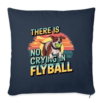Flyball Hundesport - Sofakissenbezug 45 x 45 cm - Navy - Vorne