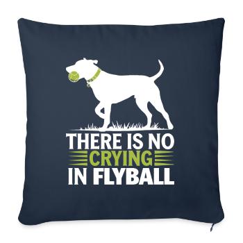 Flyball Hundesport - Sofakissenbezug 45 x 45 cm - Navy - Vorne