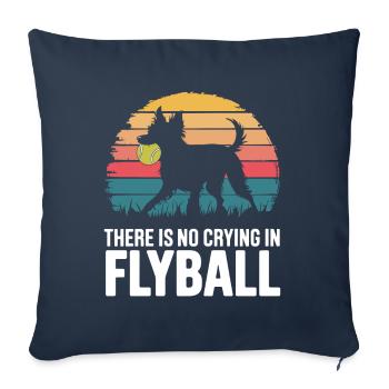 Flyball Hundesport - Sofakissenbezug 45 x 45 cm - Navy - Vorne