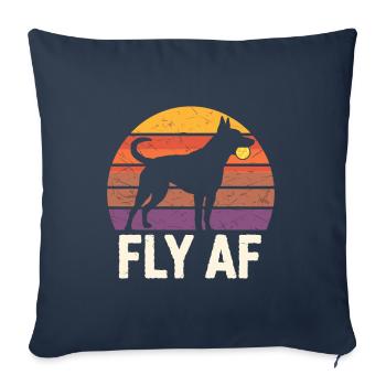 Flyball Sports canins - Housse de coussin décorative 45 x 45 cm - bleu marine - Devant