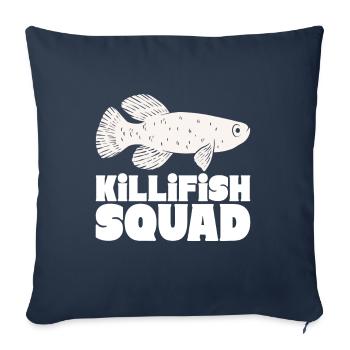 Killifisch Aquarium Fischliebhaber - Sofakissenbezug 45 x 45 cm - Navy - Vorne