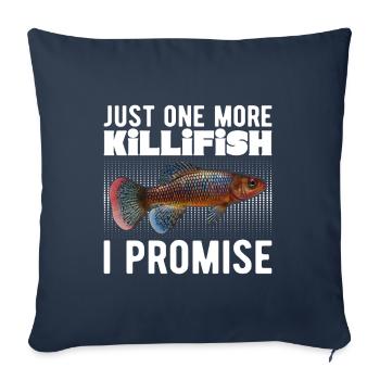 Killifisch Aquarium Fischliebhaber - Sofakissenbezug 45 x 45 cm - Navy - Vorne