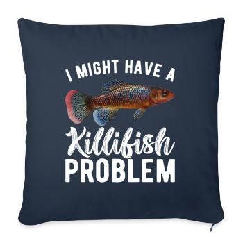 Killifisch Aquarium Fischliebhaber - Sofakissenbezug 45 x 45 cm - Navy - Vorne