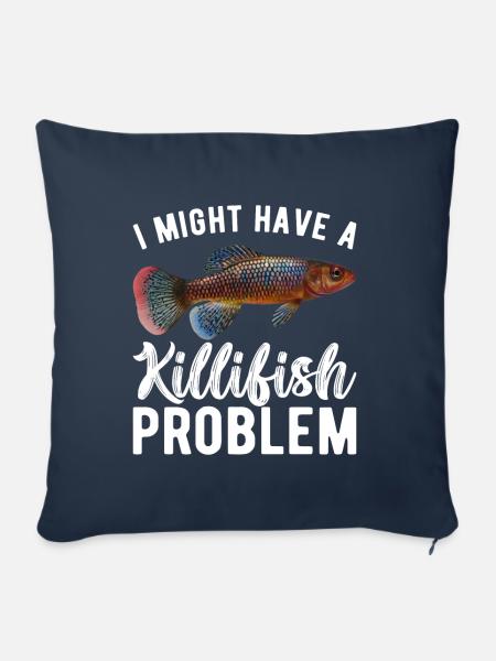Killifisch Aquarium Fischliebhaber - Sofakissenbezug 45 x 45 cm - Navy