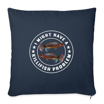 Killifisch Aquarium Fischliebhaber - Sofakissenbezug 45 x 45 cm - Navy - Vorne