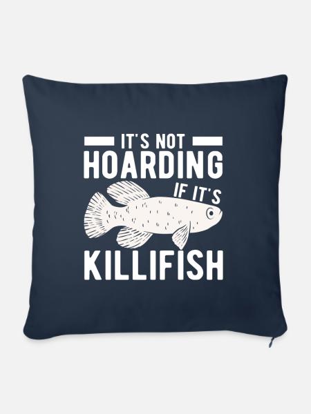 Killifisch Aquarium Fischliebhaber - Sofakissenbezug 45 x 45 cm - Navy