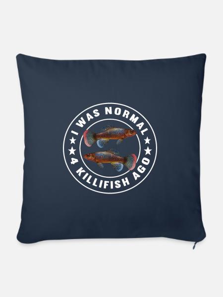 Killifisch Aquarium Fischliebhaber - Sofakissenbezug 45 x 45 cm - Navy