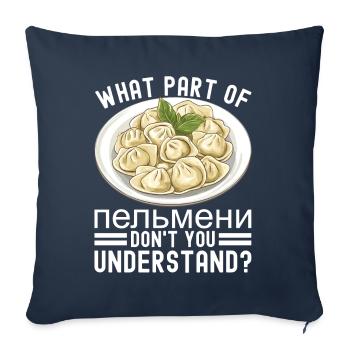 Pelmeni Russian Cuisine - Sofa pillowcase 17,3'' x 17,3'' (45 x 45 cm) - navy - Front