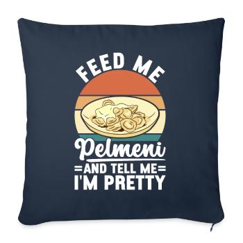 Pelmeni Russian Cuisine - Sofa pillowcase 17,3'' x 17,3'' (45 x 45 cm) - navy - Front