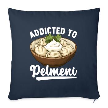 Pelmeni Russian Cuisine - Sofa pillowcase 17,3'' x 17,3'' (45 x 45 cm) - navy - Front