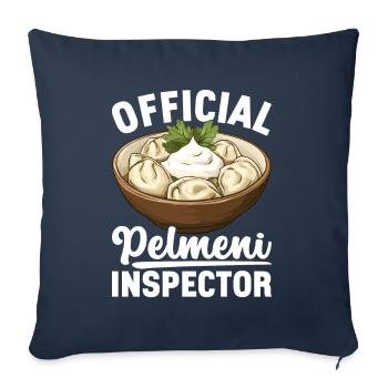 Pelmeni Cuisine russe - Housse de coussin décorative 45 x 45 cm - bleu marine - Devant
