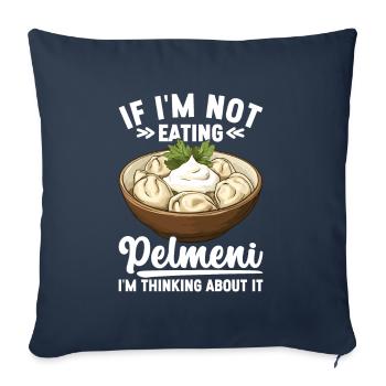Pelmeni Russian Cuisine - Sofa pillowcase 17,3'' x 17,3'' (45 x 45 cm) - navy - Front