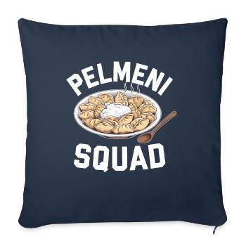 Pelmeni Cuisine russe - Housse de coussin décorative 45 x 45 cm - bleu marine - Devant