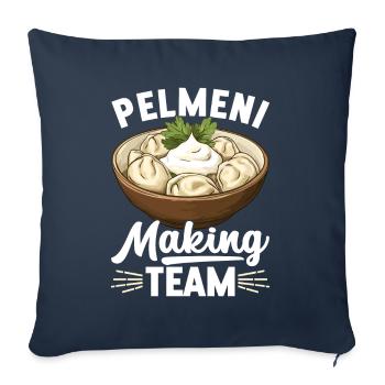 Pelmeni Russian Cuisine - Sofa pillowcase 17,3'' x 17,3'' (45 x 45 cm) - navy - Front