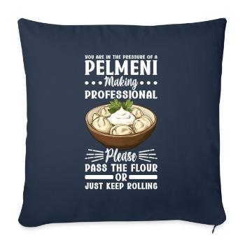 Pelmeni Russian Cuisine - Sofa pillowcase 17,3'' x 17,3'' (45 x 45 cm) - navy - Front