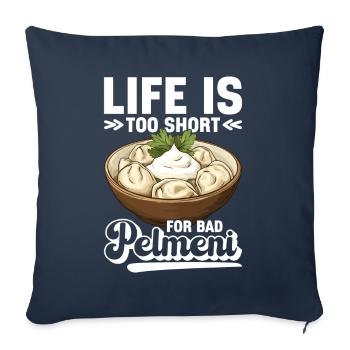 Pelmeni Russian Cuisine - Sofa pillowcase 17,3'' x 17,3'' (45 x 45 cm) - navy - Front