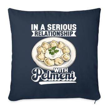 Pelmeni Russian Cuisine - Sofa pillowcase 17,3'' x 17,3'' (45 x 45 cm) - navy - Front