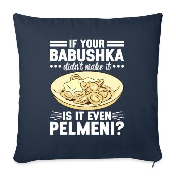 Pelmeni Russian Cuisine - Sofa pillowcase 17,3'' x 17,3'' (45 x 45 cm) - navy - Front