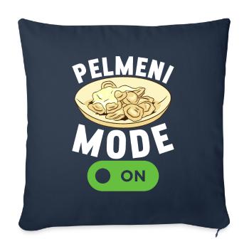 Pelmeni Cuisine russe - Housse de coussin décorative 45 x 45 cm - bleu marine - Devant