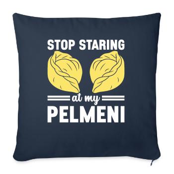 Pelmeni Russian Cuisine - Sofa pillowcase 17,3'' x 17,3'' (45 x 45 cm) - navy - Front