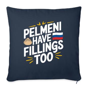Pelmeni Russian Cuisine - Sofa pillowcase 17,3'' x 17,3'' (45 x 45 cm) - navy - Front