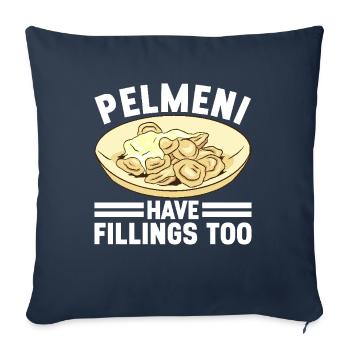 Pelmeni Russian Cuisine - Sofa pillowcase 17,3'' x 17,3'' (45 x 45 cm) - navy - Front