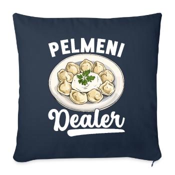 Pelmeni Russian Cuisine - Sofa pillowcase 17,3'' x 17,3'' (45 x 45 cm) - navy - Front