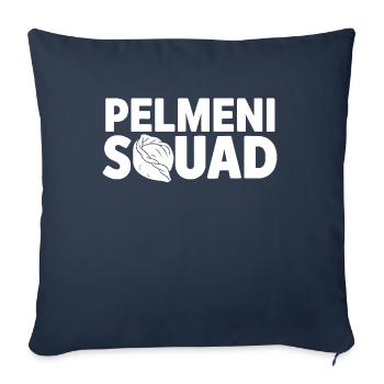 Pelmeni Cuisine russe - Housse de coussin décorative 45 x 45 cm - bleu marine - Devant
