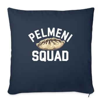 Pelmeni Cuisine russe - Housse de coussin décorative 45 x 45 cm - bleu marine - Devant