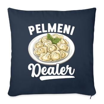 Pelmeni Russian Cuisine - Sofa pillowcase 17,3'' x 17,3'' (45 x 45 cm) - navy - Front