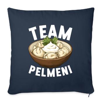 Pelmeni Cuisine russe - Housse de coussin décorative 45 x 45 cm - bleu marine - Devant