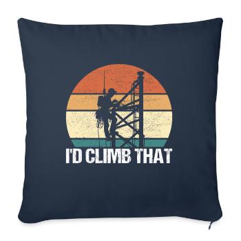 Industriekletterer Tower Climber Industrieklettern - Sofakissenbezug 45 x 45 cm - Navy - Vorne
