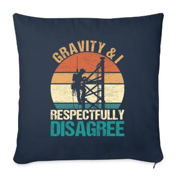 Industriekletterer Tower Climber Industrieklettern - Sofakissenbezug 45 x 45 cm - Navy - Vorne