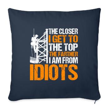 Industriekletterer Tower Climber Industrieklettern - Sofakissenbezug 45 x 45 cm - Navy - Vorne