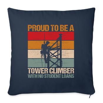 Industrial Climbers Tower Climbers Industrial Climbing - Sofa pillowcase 17,3'' x 17,3'' (45 x 45 cm) - navy - Front